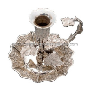 <b>Flower</b> Design Good Quality Brass Candlestick Holder for Home Decor Newest Design Brass Chamber <b>Stick</b> Holder - Product Image 4