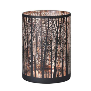 Copper Forest Tealight Holder Elegante decoración del hogar de metal para la temporada navideña - Product Image 1
