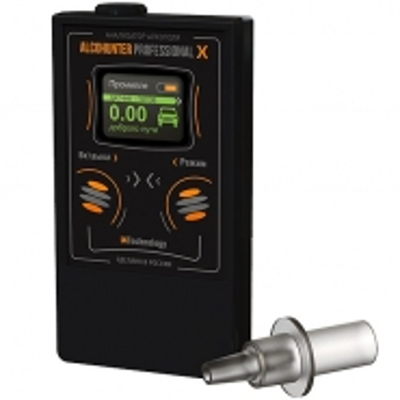 AlcoHunter Professional X Plastic Portable Digital Breathalyzer for Personal Use Alcohol Tester