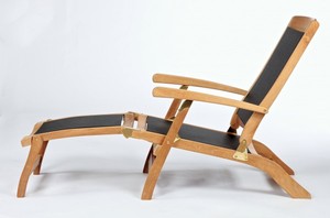 Modern Outdoor Wood <b>Steamer</b> Chair with Rattan Wicker Bamboo for Garden Sets and Hotels-Versatile Garden Sofa - Product Image 2