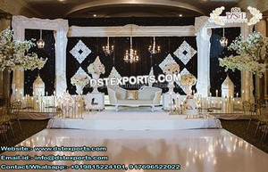 Muslim <b>Wedding</b> Ancient Stage Decoration Asian <b>Wedding</b> Luxury Stage Setup <b>Wedding</b> Brand New Stage Set with <b>Frame</b> Canada Sales - Product Image 2