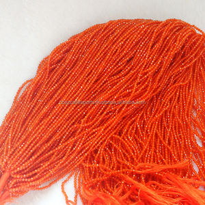 Perles rondes lisses en cornaline naturelle, pierre orange en vrac, certifiées par un tiers pour la fabrication de bijoux - Product Image 5