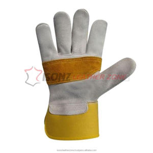 Guantes de Seguridad de Piel Dividida con Palma Reforzada, Duraderos, Antideslizantes/Anticorte, Guantes de Trabajo - Product Image 2