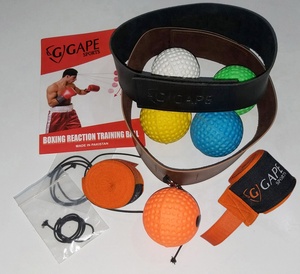 Boxing Double Punching <b>Speed</b> <b>Bag</b> OEM Customized Training Leather Pear Shaped Inflatabled Reflex Ball Black Yellow Red White Blue - Product Image 2