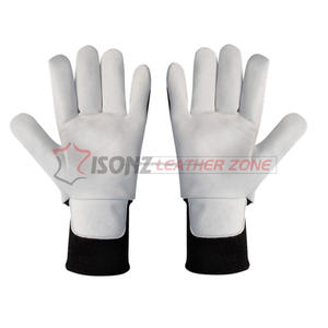 Gants de travail en cuir certifiés EN 388, protection anti-dérapante et anti-coupure, épaisseur 3 mil, niveau d'impact 2 - Product Image 4