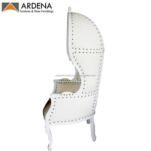 Ardena Canopy King Chair Jepara Antique Design français en bois d'acajou massif couleur personnalisée mariage hôtel salon loisirs - Product Image 2
