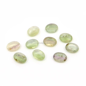 Piedra preciosa de fluorita múltiple de corte ovalado Natural de 7x5mm, piedra de joyería verde suelta de 1,05 Cts - Product Image 1