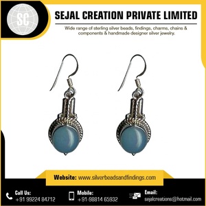 Pendientes de Plata de Ley con Cuentas de Piedras Preciosas para Mujer - Regalo de Boda y para Ocasiones Festivas - Product Image 4