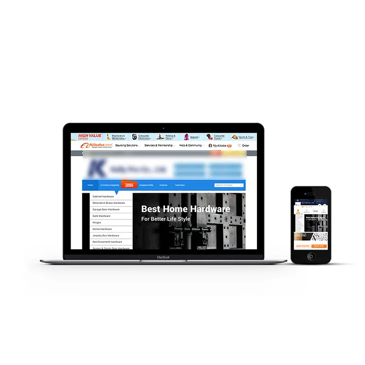 Дизайн сайта Alibaba Minisite