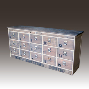 ตู้ไม้เนื้อแข็งไม้โอ๊คทนทานแบบโบราณลิ้นชักขนาดใหญ่สำหรับบ้านห้องนั่งเล่นคลังสินค้าโรงแรมเฟอร์นิเจอร์ฝรั่งเศสสมัย20th ศตวรรษ - Product Image 2