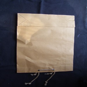 Recycled Kraft Paper Shopping <b>Bag</b> Medium Size Die Cut Handle Geometric Pattern Rope Handle Zipper Closure Brown <b>Craft</b> Gift <b>Bag</b> - Product Image 5