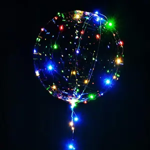 TF 新款 18 英寸热派对项目铬气球 LED 五颜六色的灯圆 bobo 气球 CE EN71