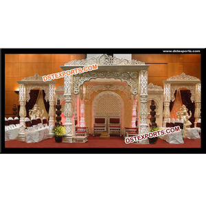 ชุดสายไฟเบอร์ Jodha Akbar สไตล์ดั้งเดิมสำหรับงานแต่งงานฮาวีแบบพกพาตกแต่งงานแต่งงาน - Product Image 1