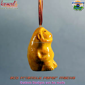 Ornements de noël mignons en papier de singe, animaux mache sur mesure - Product Image 2