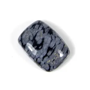 Natural Snowflake Obsidian Gemstone 18x13mm Octagon Cabochon Gemstone Ishu Gems IG13849