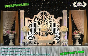 Modern Indian Theme Fiber Paisley Stage <b>Props</b> for Wedding & <b>Party</b> LED Backdrop & Decorations Event Stage Backdrop Design USA - Product Image 5