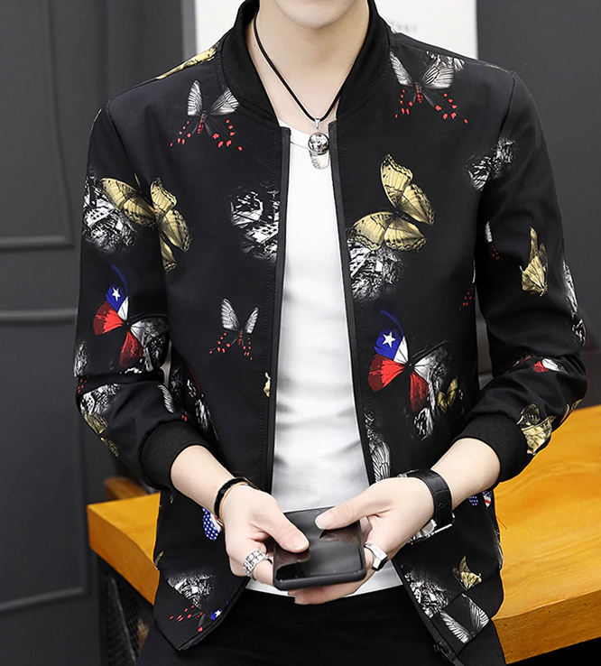 Versace Clothes - Stylish Dragon Gold Print Bomber Jacket