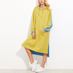 <span class=keywords><strong>Felpa</strong></span> con cappuccio da <span class=keywords><strong>donna</strong></span> <span class=keywords><strong>felpa</strong></span> con cappuccio a maniche lunghe con cappuccio a contrasto di colore completo con tasca - Product Image 4