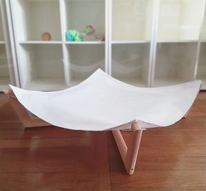 Hamaca para cama de perro, cojín de tela lavable, madera Natural, patrones personalizados, elegante, rosa, amarillo y azul - Product Image 5