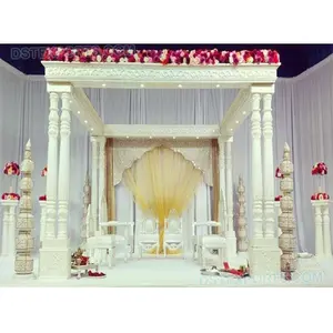 Büyüleyici Hindu evlilik e n e n e n e n e n e n e n e n e n e ayağı Mandap kraliyet tasarımcı düğün gümüş mandala antika gümüş tasarlanmış düğün çadırı