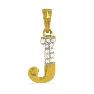 Colgante chapado en oro de circón cúbico J letras iniciales alfabetos 925 colgante de plata esterlina sólida regalo de joyería cómodo - Product Image 2