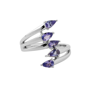 มีความเชี่ยวชาญในการตั้งค่าแหวนคลัสเตอร์ลูกแพร์ tanzanite เครื่องประดับเงินชั้นดีปรับแต่งได้สำหรับงานแต่งงานและงานเลี้ยงของขวัญงานหมั้นสำหรับเขา/เธอ - Product Image 2