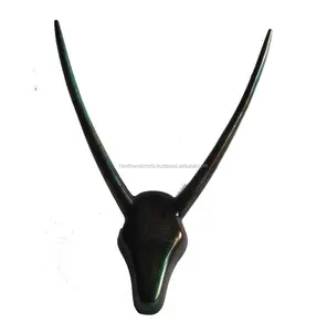 Décoration murale en forme de tête d'animal sculptée, pour la maison et les restaurants, qualité supérieure, fabriquée par un fabricant indien. - Product Image 5