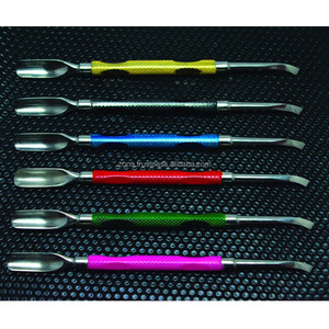 Pousse-cuticules et coupe-ongles en acier inoxydable de haute qualité, outils professionnels de soin des ongles portables à double face, forme droite - Product Image 2