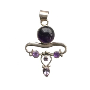 Colgante Ligero de Plata de Ley con Piedras Preciosas para Aniversario de Mujer - Product Image 1