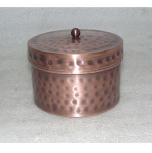 Decorative Round Shape Copper Finishing High Quality <b>Metal</b> Votive Container <b>Boxes</b> - Product Image 2