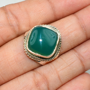 Anillos de plata de ley 925 con forma de cojín, joyería hecha a mano, al por mayor - Product Image 4