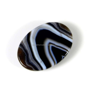 Ágata Natural de México, Cabujón de 28x20 mm, Piedra Preciosa de Calidad AA, Gemas Ishu, 28.70 Quilates - Product Image 2