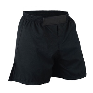 ขายส่งล้วนต่อสู้ Mma โลโก้ที่กำหนดเองเตะมวยมวยมวยไทยกางเกงขาสั้นสีชมพูสีม่วงสีดำสีแดงสีขาวแสง XXL ผ้าฝ้ายสีฟ้าเย็บปักถักร้อย - Product Image 4