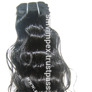Extensiones de cabello humano natural más vendidas, cutícula alineada, cabello Remy indio que teje el cabello crudo del templo que flota - Product Image 1