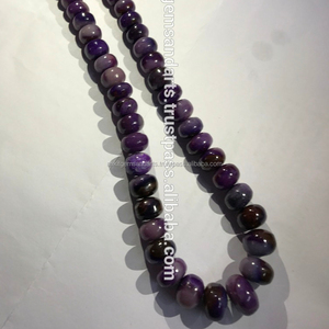 Natural Purple Sugilite Plain Rondelle <b>Beads</b> - Product Image 1