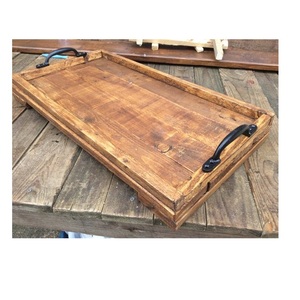Plateau de service en bois de haute qualité pour table à manger et poignée en métal logo personnalisé pour la maison et les ustensiles de cuisine - Product Image 1