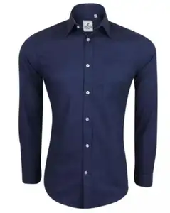 Camicia da uomo manica lunga 100% cotone camicie tinta unita camicie a maniche lunghe collezione di bottoni dal Bangladesh