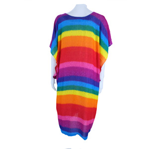 Rainbow Rayon Kaftan <b>Cover</b> <b>up</b> for <b>Women</b> <b>Beach</b> Dress - Product Image 3