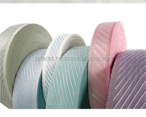 AZO FREE Colored Cotton <b>Webbing</b> Tape-Water Resistant Striped Herringbone Twill for Bags & Garments - Product Image 3