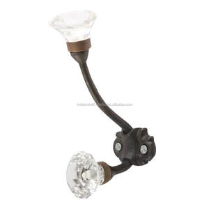 ตะขอเหล็กแขวนเสื้อโค้ทติดผนัง,กระเป๋าเก็บเสื้อผ้าสารพัดประโยชน์นำกลับมาใช้ใหม่ได้งานตัดกระจกเพชรอินเดียทำด้วยมือ - Product Image 1