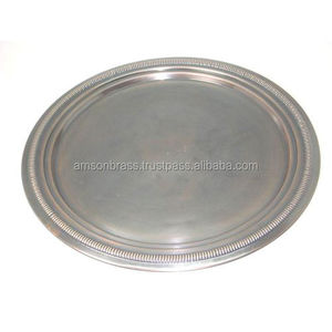 Platos de servicio de nuevo diseño de excelente calidad para eventos y festivales utiliza vajilla de plato de cargador pulido de níquel metálico - Product Image 1