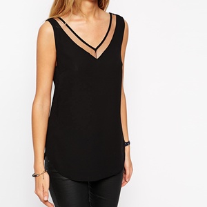 2025 Ladies Plus Size Women's Sleeveless Solid <b>Sequined</b> Tank <b>Top</b> Short with Lace Decoration Custom Label Made in Bangladesh - Product Image 3