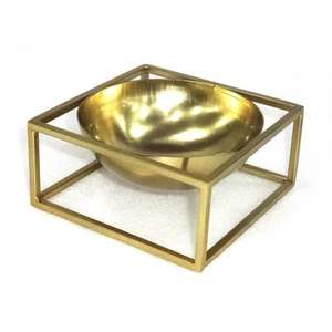 Vente en gros de bol pour chien en acier inoxydable brillant avec support en fil torsadé bol à fruits en métal bon marché pour hôtel restaurant usage domestique - Product Image 2