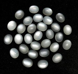 Alta calidad 10x14mm piedra lunar blanca Natural cabujón ovalado suelto AAA grado IGI certificado piedras preciosas calibradas con tratamiento térmico - Product Image 4