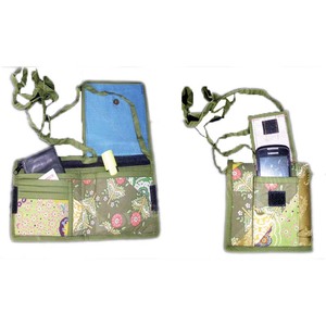 Carteras y Bolsos de Mano Lowellcraft para Mujer, Diseño Geométrico con Panel Solar, Forro de Algodón, Cubierta de Lino, Cierre de Broche - Moda Online - Product Image 1