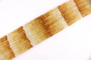 ลูกปัดพลอยซิทรินธรรมชาติสีไล่ระดับ ยาว 13.5 นิ้ว 1 เส้น รูปทรงเรียบแบบยางรถยนต์ สำหรับทำสร้อยคอ ผลิตโดยผู้ผลิตโดยตรง คุณภาพสูง แท้ - Product Image 3