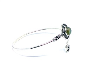 Brazalete de labradorita de tono plateado hecho a mano para pulsera, brazalete de regalo de Navidad a la moda, brazalete de moda - Product Image 2