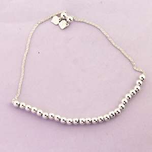 Bracelet vintage en argent sterling massif 925 chaîne en forme de cœur de créateur de haute qualité pour les mariages et les fêtes cadeaux de bijoux en gros - Product Image 4