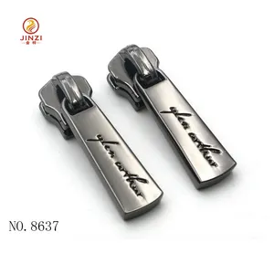 High Quality Zinc Alloy Puller Customize Engraved Logo Zip Puller for Bag Fittings