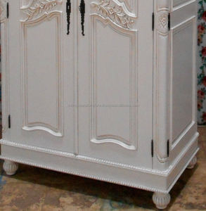 <b>White</b> Bedroom Furniture of French Rococo Furniture <b>Wardrobe</b> - Product Image 5